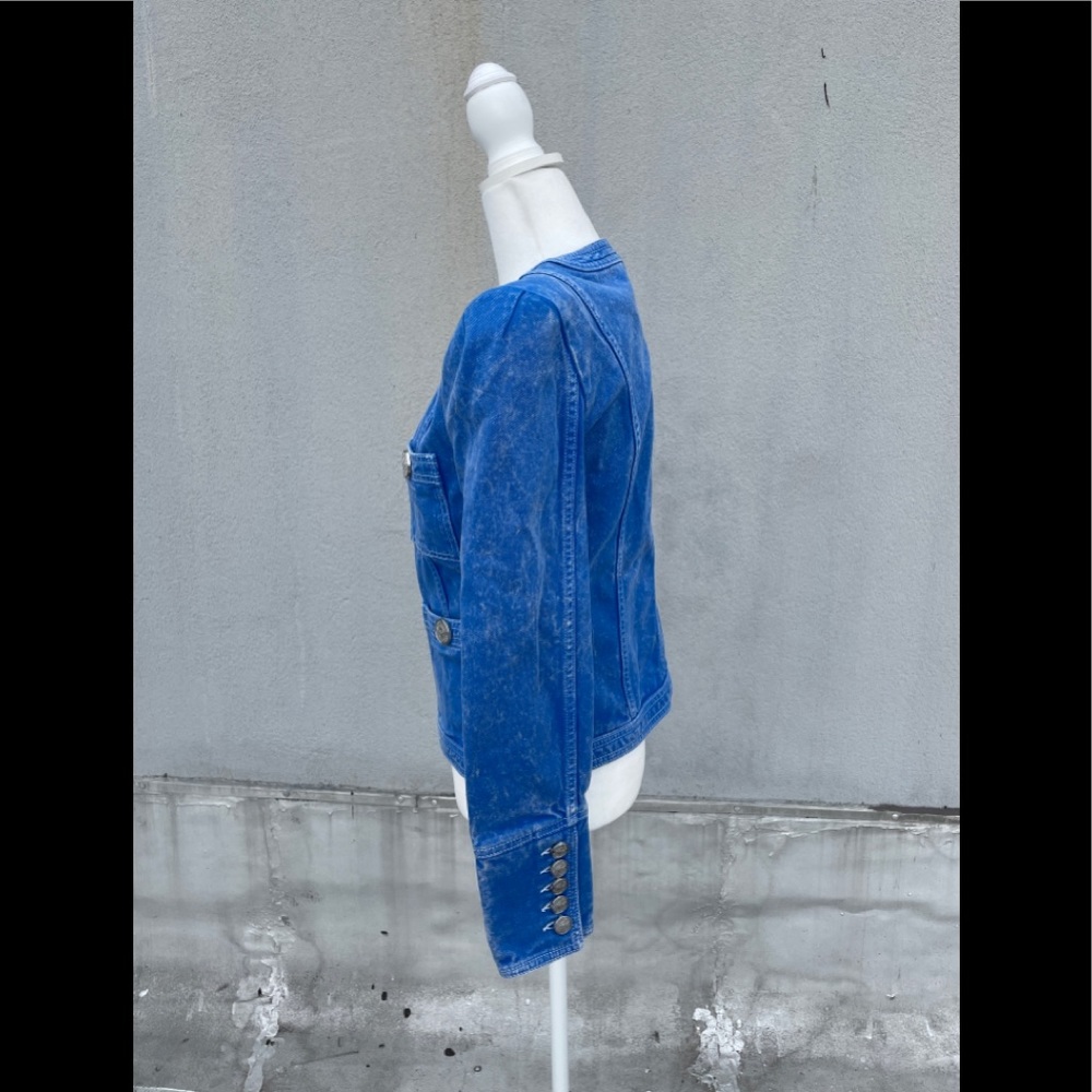 Balmain Collarless Denim Jacket!! - Picture 2 of 10